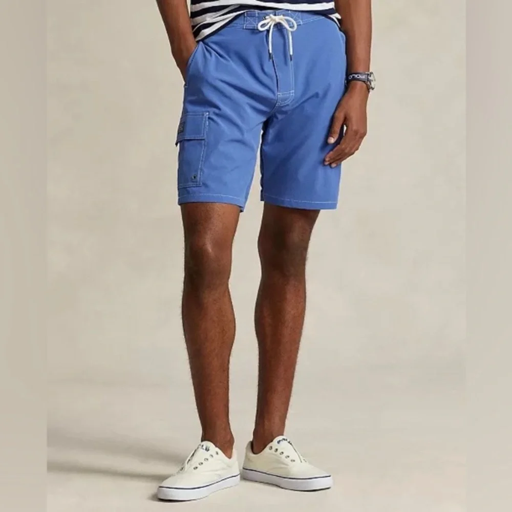 NWT Polo by Ralph Lauren 8-1/2-Inch Kailua Classic-Fit Blue Swim Trunks Sz XXL